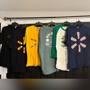 Lot of 6 Wal-Mart seasonal work shirts size L/XL